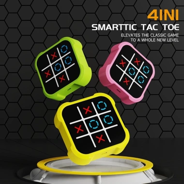 Tic Tac Toe & Whack-a-Mole cầm tay 4 trong 1 - Sạc USB, chế độ im lặng, phù hợp trẻ & người lớn 5