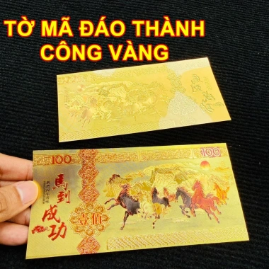 Tiền Ngũ Phúc Mạ Vàng Nhựa Quà Tết Kèm Bao Lì Xì Phong Thủy May Mắn 4.770đ