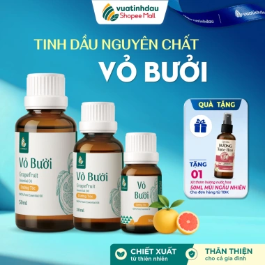 Tinh Dầu Bưởi Nguyên Chất VUATINHDAU 10ml-30ml-50ml - Xông Phòng, Thơm Xe, Giảm Say, Giá chỉ 77.000₫ (Giảm từ 96.250₫)