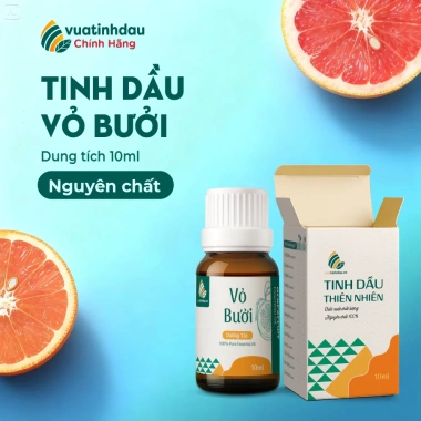 Tinh Dầu Bưởi Nguyên Chất VUATINHDAU 10ml-30ml-50ml - Xông Phòng, Thơm Xe, Giảm Say, Giá chỉ 77.000₫ (Giảm từ 96.250₫)