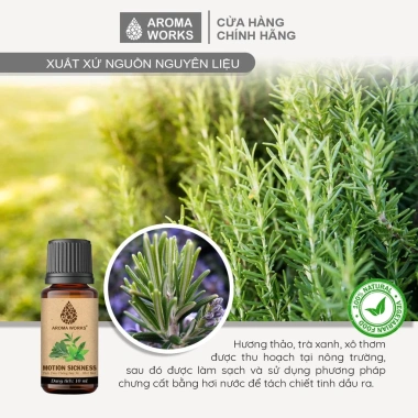 Tinh Dầu Chống Say Xe Aroma Works - Khử Mùi Hôi, Giảm 23% Chỉ 149.000₫ 2