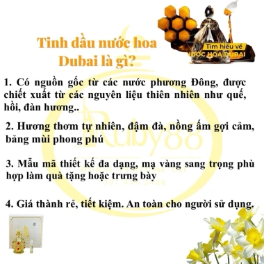 Tinh dầu Dubai đá vàng 15ml - Thơm lâu 24h, chai lăn 15ml tiết kiệm, giá sỉ 99k