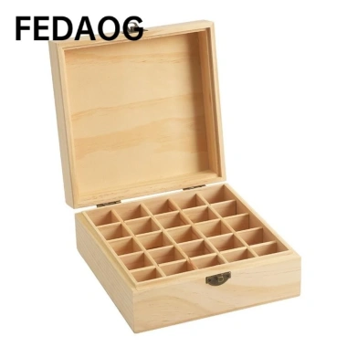 Tinh Dầu FEDAOG - Hộp Gỗ 12-25 Khe Bền Đẹp, Dụng Cụ Sắp Xếp Du Lịch, 133,812 VND