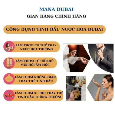 Tinh dầu nước hoa Công Phượng Hoàng Dubai 15-35ml Hương mạnh mẽ sang chảnh quyến rũ