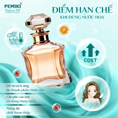 Tinh dầu nước hoa nữ PEMIKI Công Vàng 30ml - hương ngọt kẹo ấm áp, sang trọng, thơm lâu, giá ưu đãi 259.000₫