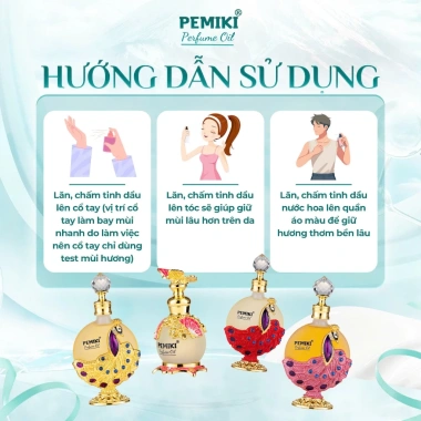 Tinh dầu nước hoa nữ PEMIKI Công Vàng 30ml - hương ngọt kẹo ấm áp, sang trọng, thơm lâu, giá ưu đãi 259.000₫