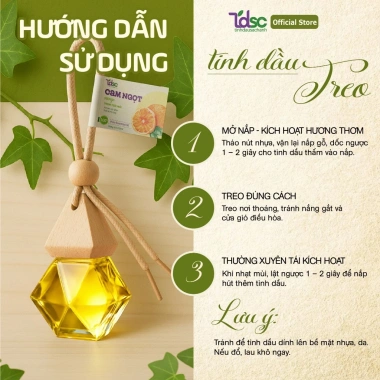 Tinh Dầu Organic Cam Ngọt 8ml - Khử mùi, thơm phòng, thơm ô tô, chống say xe