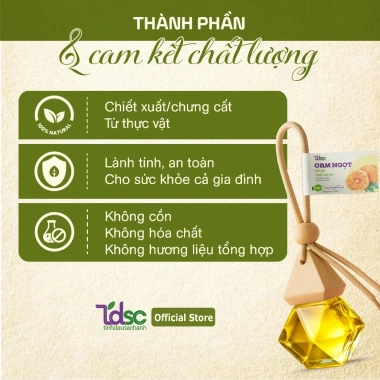 Tinh Dầu Organic Cam Ngọt 8ml - Khử mùi, thơm phòng, thơm ô tô, chống say xe