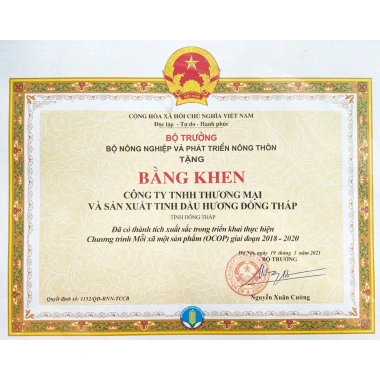 Tinh Dầu Quýt Lai Vung 30ml Hương Đồng Tháp - Khử Mùi, Thư Giãn, Chống Say Xe 160k