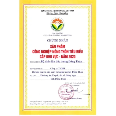 Tinh Dầu Quýt Lai Vung 30ml Hương Đồng Tháp - Khử Mùi, Thư Giãn, Chống Say Xe 160k