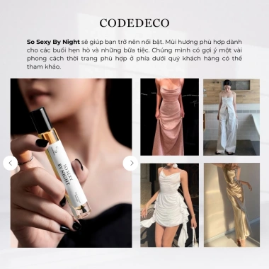 Tinh dầu thơm nữ CODEDECO So Sexy By Night 10ml dạng lăn Ngọt ngào quyến rũ – Giá 175k 6