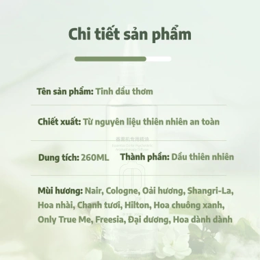Tinh dầu thơm phòng 260ml - dung tích lớn tặng đầu vòi nhọn đa dạng mùi hương giá gốc 53.880đ chỉ 44.900đ