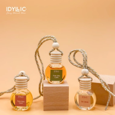 Tinh dầu treo xe Idyllic 15 mùi hương nguyên chất giảm say xe, thơm phòng, khử mùi tủ quần áo - Giá 59.000₫