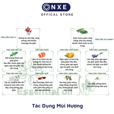 Tinh dầu treo xe ô tô Onxe mùi cafe trầm chanh sả 10ml - Khử mùi, thư giãn 3