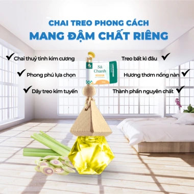 Tinh Dầu Treo Xe Ô Tô VUATINHDAU 10ml - Khử Mùi, Giảm Say, Hương Thơm Tự Nhiên, 65.000 VND