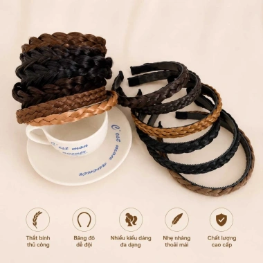 Tóc giả băng đô thắt bính Koty Beauty - Bờm tết 1-5cm cho nữ, giá chỉ 17.000 VND 6