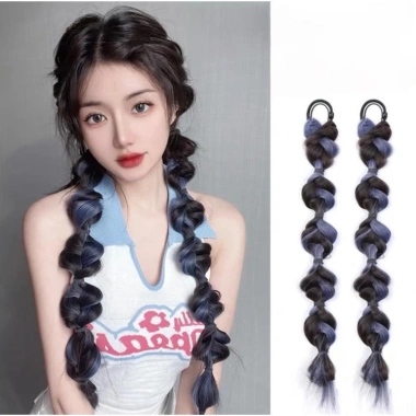 Tóc giả cột bính D2 2 chiếc - Giá ưu đãi 129.000đ, mềm mượt, dễ tạo kiểu 7 Tóc giả cột bính D2 2 chiếc - Giá ưu đãi 129.000đ, mềm mượt, dễ tạo kiểu 7