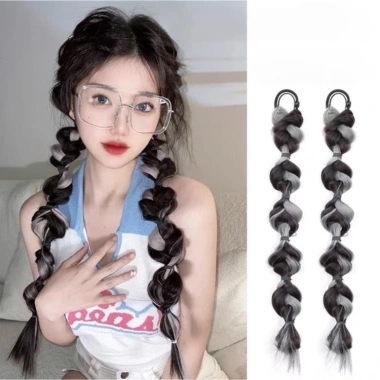 Tóc giả cột bính D2 2 chiếc - Giá ưu đãi 129.000đ, mềm mượt, dễ tạo kiểu 9 Tóc giả cột bính D2 2 chiếc - Giá ưu đãi 129.000đ, mềm mượt, dễ tạo kiểu 9