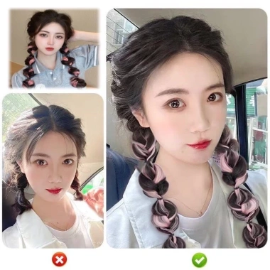 Tóc giả Hàn Quốc Light Lọn Gẩy - phù hợp nhiều tóc, nữ & bé gái, 32.000₫