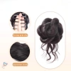 Tóc Giả Kẹp Rồng Râu Bóng Đầu Cho Phụ Nữ Mô Phỏng Cắt Thấp Đuôi Ngựa Phụ Kiện Đĩa Tóc Hiện Vật Đầu Sau 3