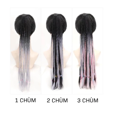 Tóc giả thắt bính Koty đa màu sắc, tết bím thời trang cho nữ - giảm còn 35.000đ