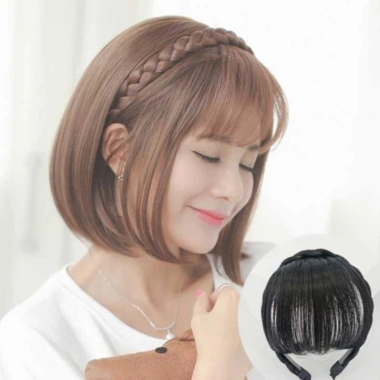 Tóc mái giả MA04 kèm băng đô tết tóc - Nữ đẹp đáng yêu, giảm còn 54.000₫