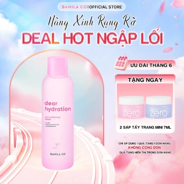 Toner Dưỡng Ẩm Banila Co Dear Hydration 200ml - Làm Dịu Da, Giá 415.000 VND Toner Dưỡng Ẩm Banila Co Dear Hydration 200ml - Làm Dịu Da, Giá 415.000 VND