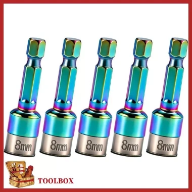Toolbox 5 Cái Lục Giác Chân Tác Động Cờ Lê, Ổ Cắm, Máy Khoan Điện Bền Giá 105.641 VND
