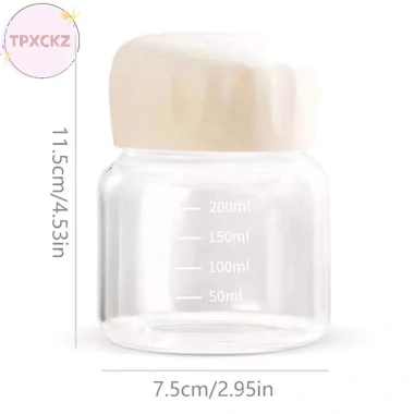 Tpxckz Cốc Thủy Tinh Borosilicate 200ml Cao Trong Suốt, Có Cân, Hộp Du Lịch, Quà Tặng VN 5