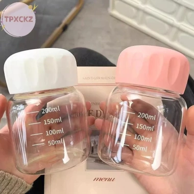 Tpxckz Cốc Thủy Tinh Borosilicate 200ml Cao Trong Suốt, Có Cân, Hộp Du Lịch, Quà Tặng VN 6