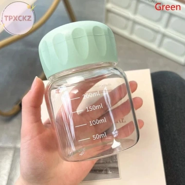 Tpxckz Cốc Thủy Tinh Borosilicate 200ml Cao Trong Suốt, Có Cân, Hộp Du Lịch, Quà Tặng VN 10