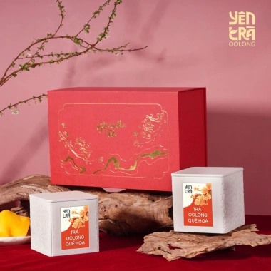 Trà Oolong Quà Tặng Cao Cấp 2 Hộp Thiếc 125g Đặc Sản Bảo Lộc - 589.000₫
