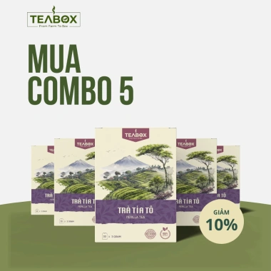 Trà Tía Tô giảm gout, giảm đau xương khớp - Hộp 30 túi 3g TEABOX - Chỉ 39.000 VND 2