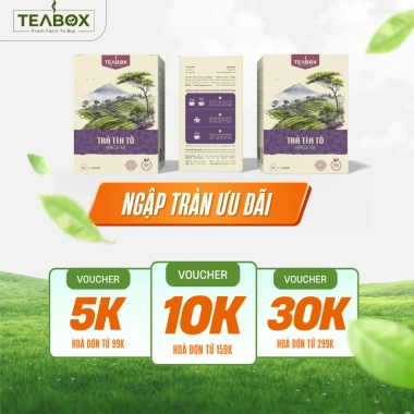 Trà Tía Tô giảm gout, giảm đau xương khớp - Hộp 30 túi 3g TEABOX - Chỉ 39.000 VND 3