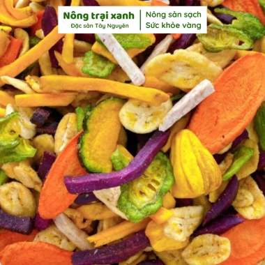 Trái cây sấy thập cẩm 1-5kg không đường, giòn ngon - Siêu hời Nông Trại Xanh 315.560₫