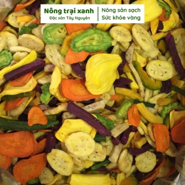 Trái cây sấy thập cẩm 1-5kg không đường, giòn ngon - Siêu hời Nông Trại Xanh 315.560₫