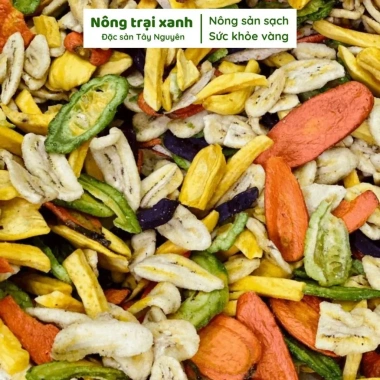 Trái cây sấy thập cẩm 1-5kg không đường, giòn ngon - Siêu hời Nông Trại Xanh 315.560₫