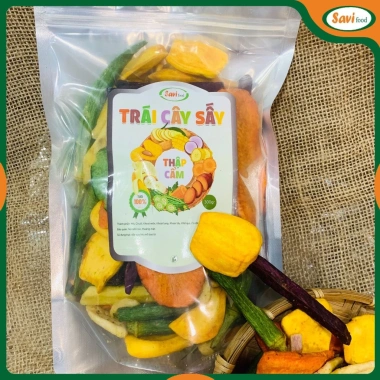 Trái cây thập cẩm sấy 500g Nguyên miếng Giòn rụm SaviFood Giá chỉ 55.000 VND 6