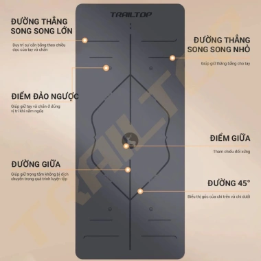 Trailtop Thảm Yoga & Gym Cao Su Non TPE 6-8mm Dày 6mm Giá 115k - Chất Lượng Cao