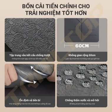 Trailtop Thảm Yoga & Gym Cao Su Non TPE 6-8mm Dày 6mm Giá 115k - Chất Lượng Cao 7 Trailtop Thảm Yoga & Gym Cao Su Non TPE 6-8mm Dày 6mm Giá 115k - Chất Lượng Cao 7