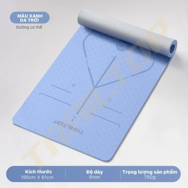 Trailtop Thảm Yoga & Gym Cao Su Non TPE 6-8mm Dày 6mm Giá 115k - Chất Lượng Cao