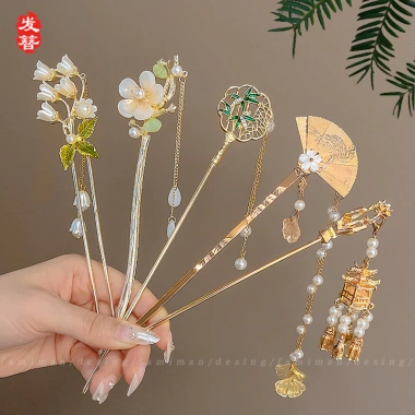 Trâm Cài Tóc Nữ Vintage Hoa Tua Rua Sang Trọng - Giá chỉ 8.750₫ 2 Trâm Cài Tóc Nữ Vintage Hoa Tua Rua Sang Trọng - Giá chỉ 8.750₫ 2