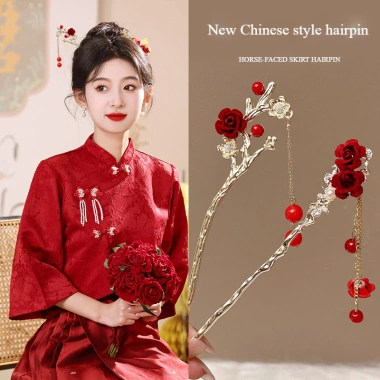 Trâm Cài Tóc Nữ Vintage Hoa Tua Rua Sang Trọng - Giá chỉ 8.750₫