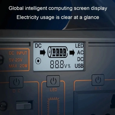 Trạm Năng Lượng Di Động Pin Dự Phòng Dung Lượng Cao Sạc Nhanh Solar và Đèn LED Giá 1.229.000 VND 5