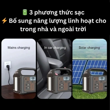 Trạm Năng Lượng Di Động Pin Dự Phòng Dung Lượng Cao Sạc Nhanh Solar và Đèn LED Giá 1.229.000 VND 6