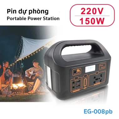 Trạm sạc dự phòng 220V 150W đa năng, dung lượng lớn, phù hợp cắm trại, dã ngoại - Giá ưu đãi 1,390,000 VNĐ