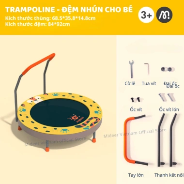 Trampoline gấp gọn Mideer Kids cho bé - Nhún nhà an toàn, dễ lắp, giá 1.989.000 VND