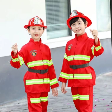 Trang phục lính cứu hỏa cho trẻ em - Xe cứu hỏa, dành cho bé trai, bé gái, đồng phục 6