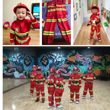 Trang phục lính cứu hỏa cho trẻ em - Xe cứu hỏa, dành cho bé trai, bé gái, đồng phục 9