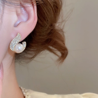 Trang sức bạc kim cương ngọc trai - Mặt dây chuyền và bông tai 93.170 VND 8